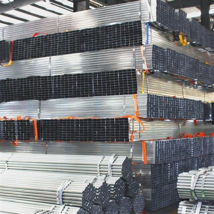 MS DN 120x120 Mm Galvanized Square Tube factory